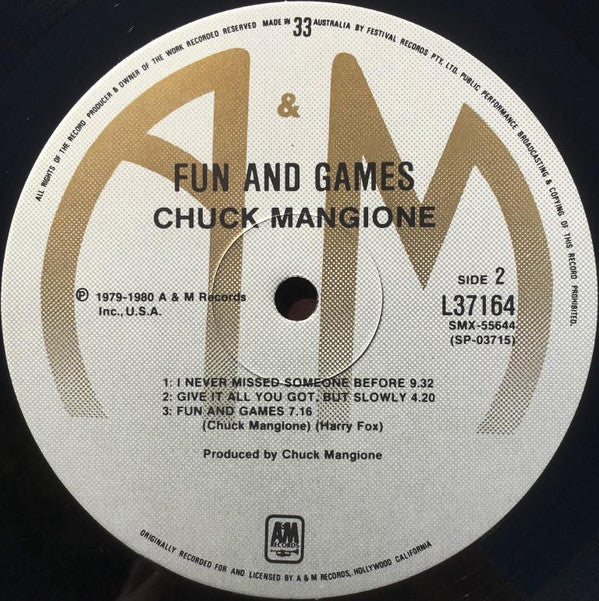 Chuck Mangione : Fun And Games (LP, Album)