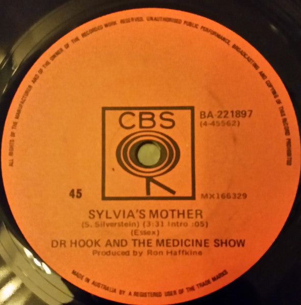 Dr. Hook And The Medicine Show* : Sylvia's Mother / Makin' It Natural (7", Single)