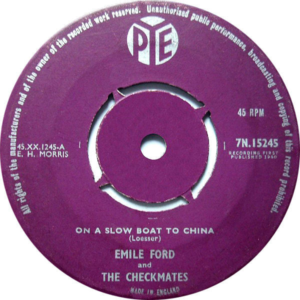 Emile Ford And The Checkmates* : On A Slow Boat To China (7", Single)