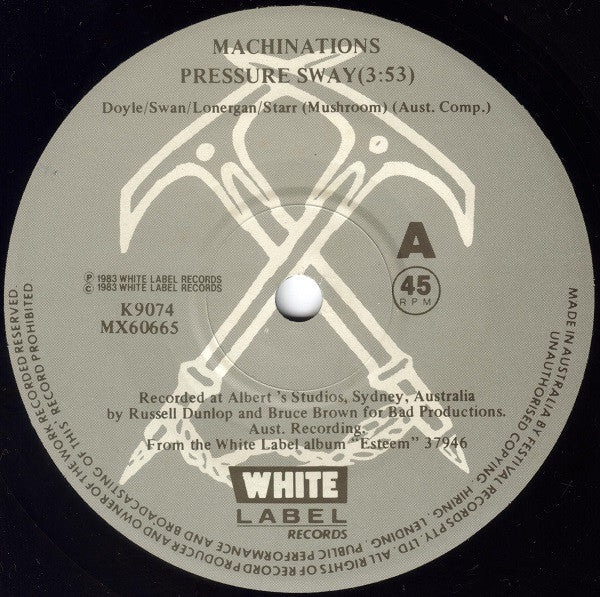 Machinations : Pressure Sway (7", Single, Ltd)