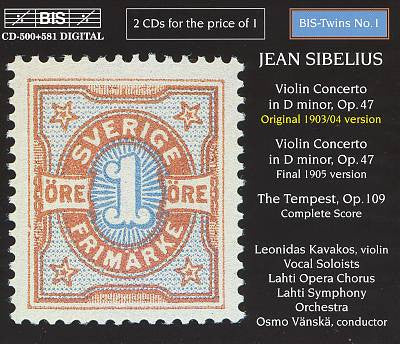 Jean Sibelius, Λεωνίδας Καβάκος : Violin Concerto (2 versions)-The Tempest (2xCD, Album)