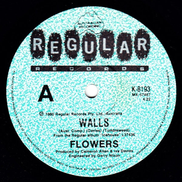 Flowers (4) : Walls (7", Single, Ltd)