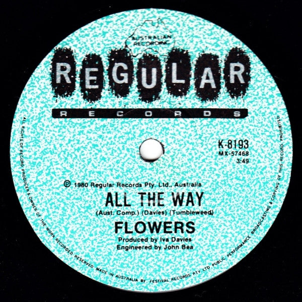 Flowers (4) : Walls (7", Single, Ltd)