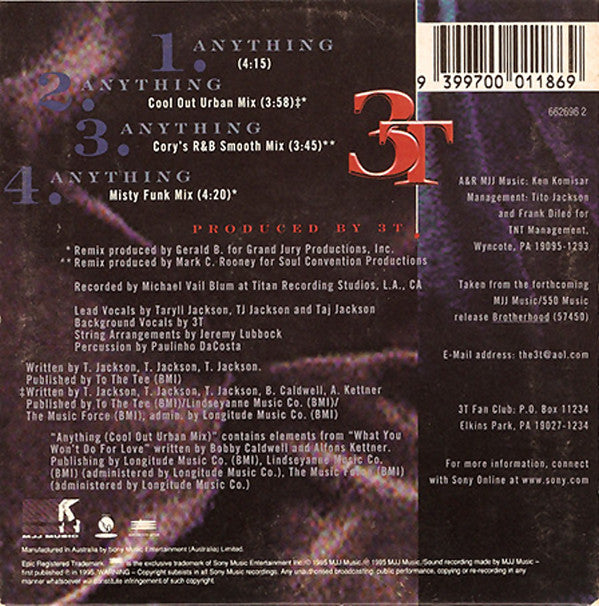 3T : Anything  (CD, Maxi, Car)