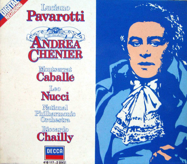 Giordano*, Luciano Pavarotti, Montserrat Caballé, Leo Nucci, National Philharmonic Orchestra, Riccardo Chailly : Andrea Chénier (2xCD, Album, RE + Box)