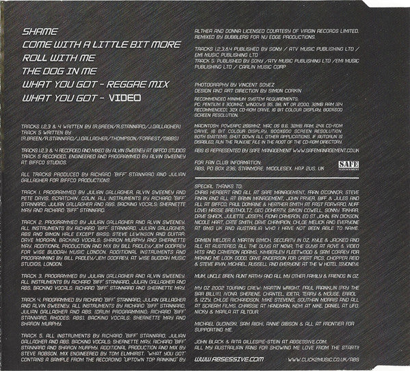 Abs (3) : Shame (CD, Single)