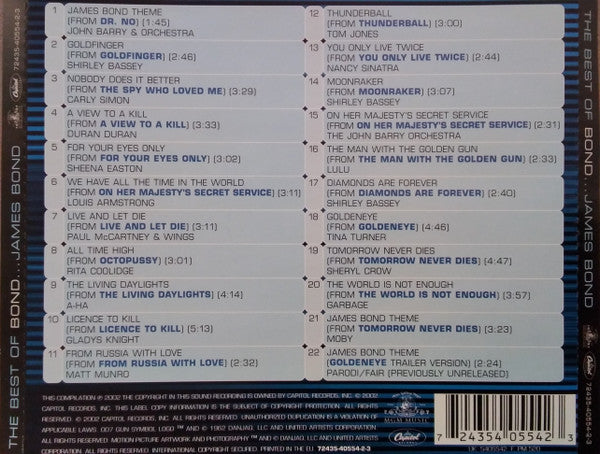 Buy Various : The Best Of James Bond - 40th Anniversary Edition
