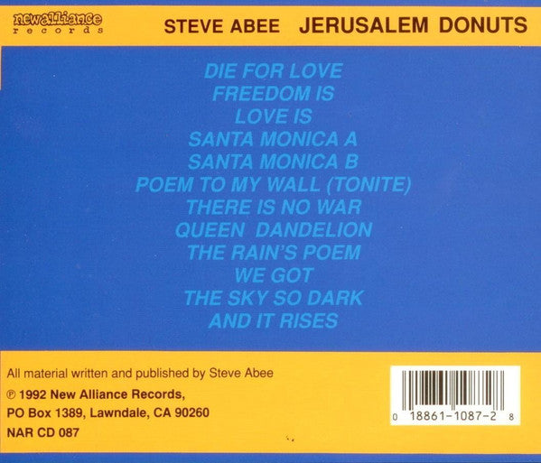 Steve Abee : Jerusalem Donuts (CD, Album)
