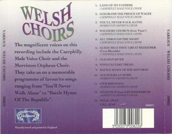 Various : Welsh Choirs (CD, Album, Comp)