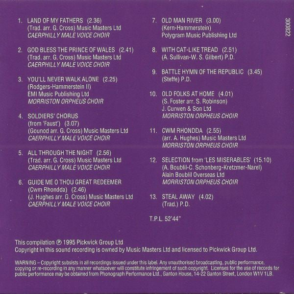 Various : Welsh Choirs (CD, Album, Comp)