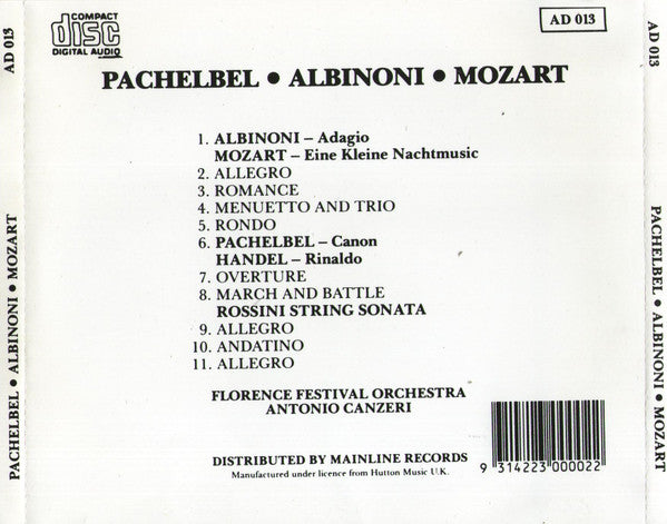 Florence Festival Orchestra : Adagio (CD, Comp)