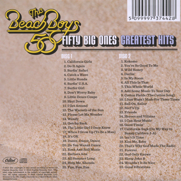 The Beach Boys : Greatest Hits: 50 Fifty Big Ones (2xCD, Comp, Mono, RM)
