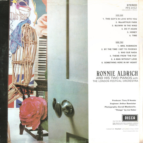 Ronnie Aldrich And His Two Pianos* With The London Festival Orchestra* : This Way 'In' (LP)