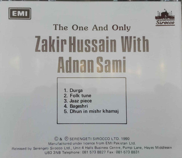 Zakir Hussain  With Adnan Sami : The One And Only (CD, Album)