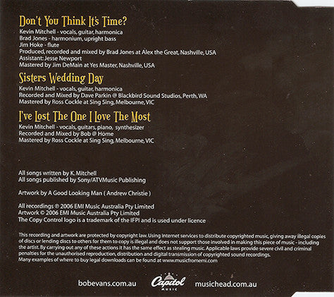 Bob Evans (2) : Don't You Think It's Time (CD, Single, Copy Prot.)
