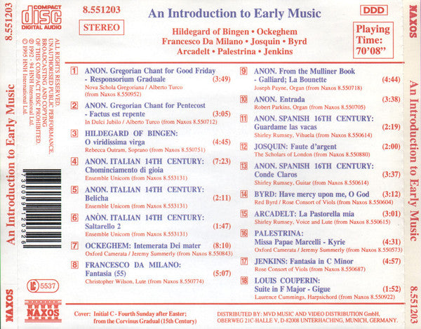 Various : An Introduction To Early Music (CD, Comp)