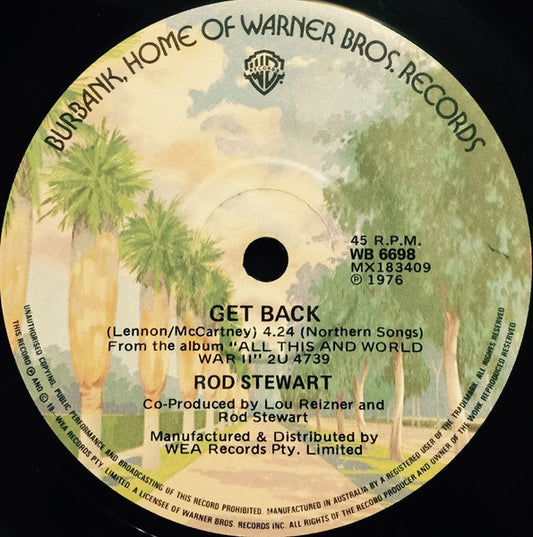 Rod Stewart : Get Back (7", Single)