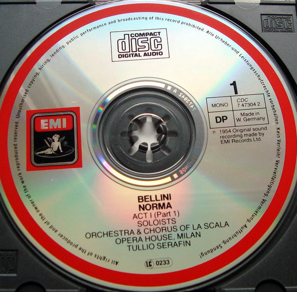 Vincenzo Bellini / Maria Callas, Mario Filippeschi, Ebe Stignani, Orchestra Del Teatro Alla Scala E Coro Del Teatro Alla Scala, Tullio Serafin : Norma (3xCD, Mono, RM + Box, Album, RE, Sli)