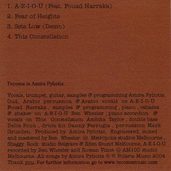 Tecoma : City Folk EP (CD, EP)