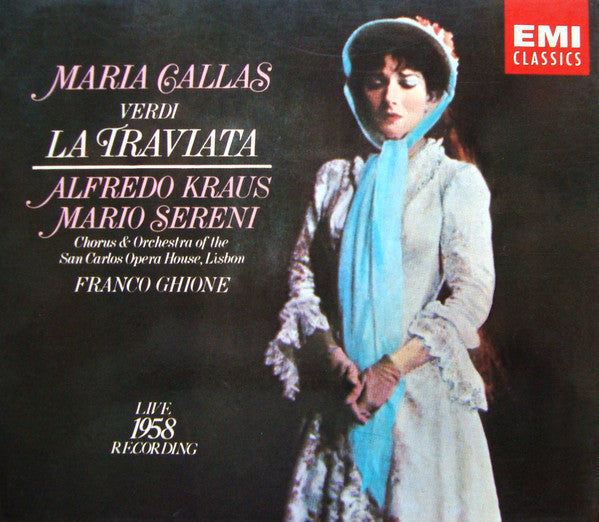 Giuseppe Verdi - Maria Callas - Alfredo Kraus, Mario Sereni, Coro Do Teatro De São Carlos & Orquestra Sinfónica Do Teatro Nacional De São Carlos, Lisboa, Franco Ghione : La Traviata [Live 1958 Recording] (2xCD, Album, Mono, RE, RM + Box, Sli)
