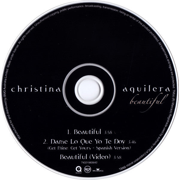 Christina Aguilera : Beautiful (CD, Single, Enh)