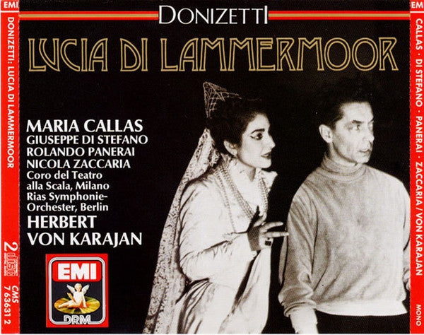 Gaetano Donizetti - Maria Callas, Giuseppe di Stefano, Rolando Panerai, Nicola Zaccaria, Coro Del Teatro Alla Scala, RIAS Symphonie-Orchester Berlin, Herbert von Karajan : Lucia Di Lammermoor (2xCD, Album, Mono, RE, RM)
