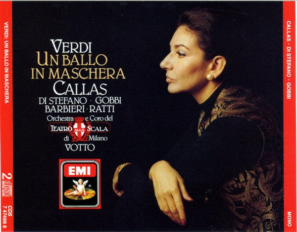 Giuseppe Verdi - Maria Callas, Giuseppe di Stefano, Tito Gobbi, Fedora Barbieri, Eugenia Ratti, Orchestra Del Teatro Alla Scala E Coro Del Teatro Alla Scala, Antonino Votto : Un Ballo In Maschera (2xCD, Album, Mono, RE, RM)
