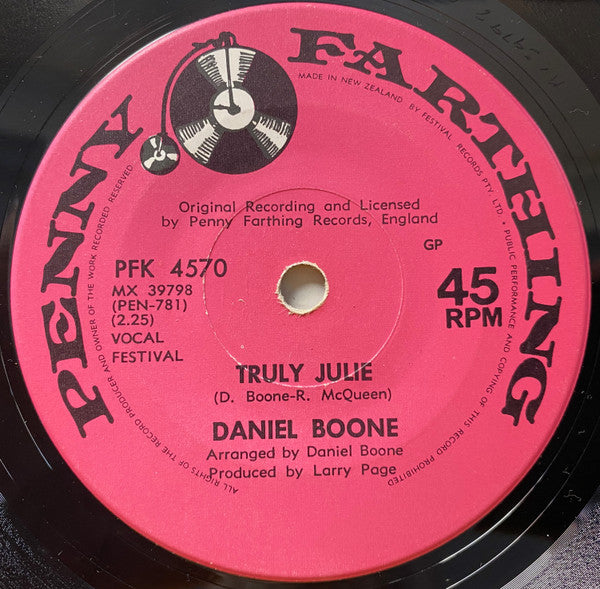 Daniel Boone : Beautiful Sunday (7", Single)