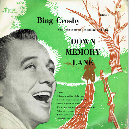 Bing Crosby : Down Memory Lane (10", Comp, Mono)