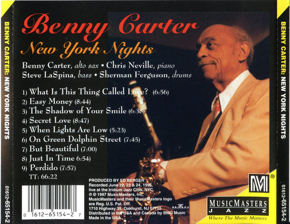 Benny Carter : New York Nights (CD, Album)