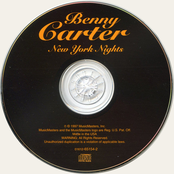 Benny Carter : New York Nights (CD, Album)