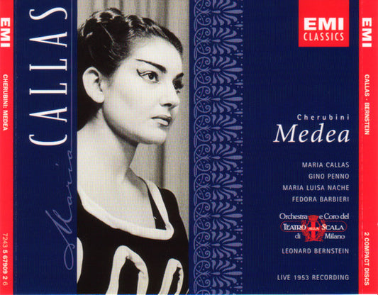 Luigi Cherubini - Maria Callas, Gino Penno, Maria Luisa Nache, Fedora Barbieri, Orchestra Del Teatro Alla Scala E Coro Del Teatro Alla Scala, Leonard Bernstein : Medea [Live 1953 Recording] (2xCD, Album, Mono, RE, RM + Box, Sli)