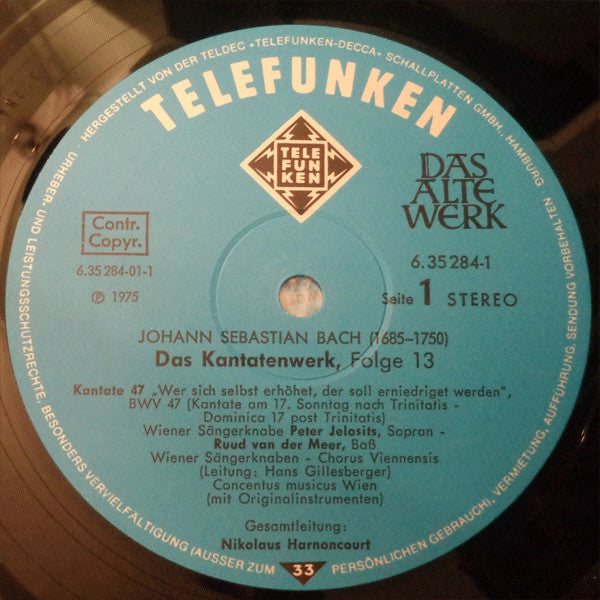 Johann Sebastian Bach : Das Kantatenwerk (Complete Cantatas) | BWV 47-50 | Vol. 13 (2xLP + Box)