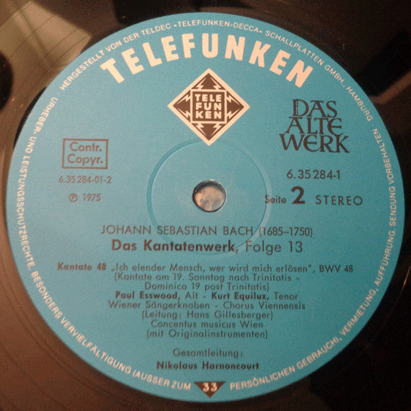 Johann Sebastian Bach : Das Kantatenwerk (Complete Cantatas) | BWV 47-50 | Vol. 13 (2xLP + Box)