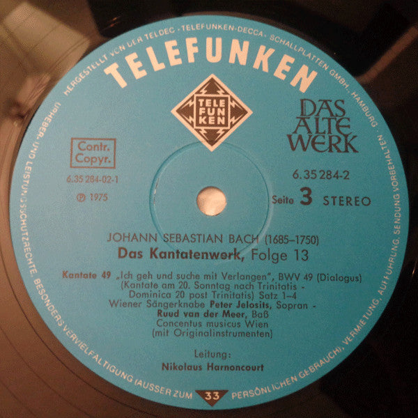 Johann Sebastian Bach : Das Kantatenwerk (Complete Cantatas) | BWV 47-50 | Vol. 13 (2xLP + Box)