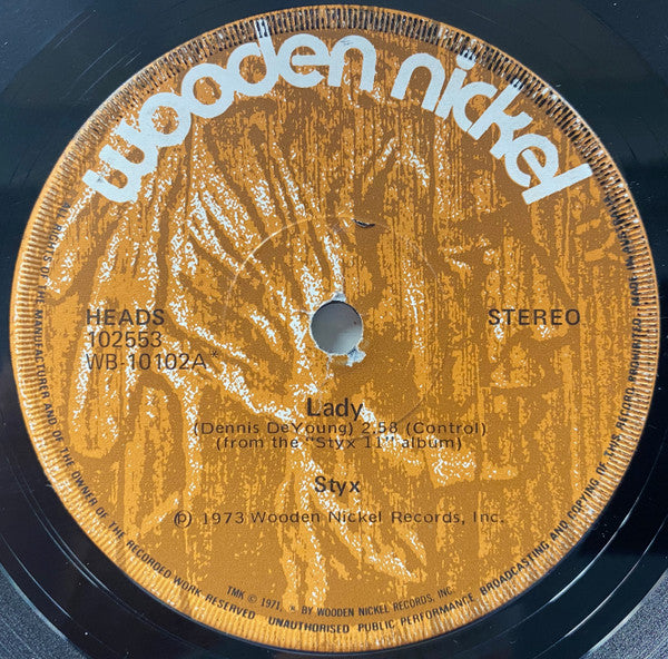 Styx : Lady (7", Single)