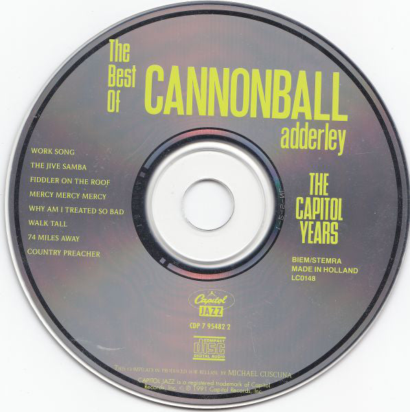 Cannonball Adderley : The Best Of Cannonball Adderley - The Capitol Years (CD, Comp)