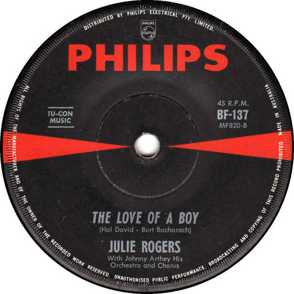 Julie Rogers : The Wedding (7", Single, RP)