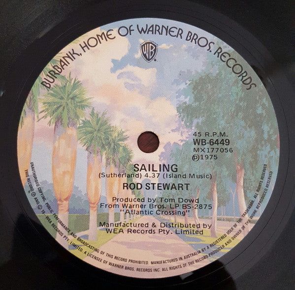 Rod Stewart : Sailing (7", Single)