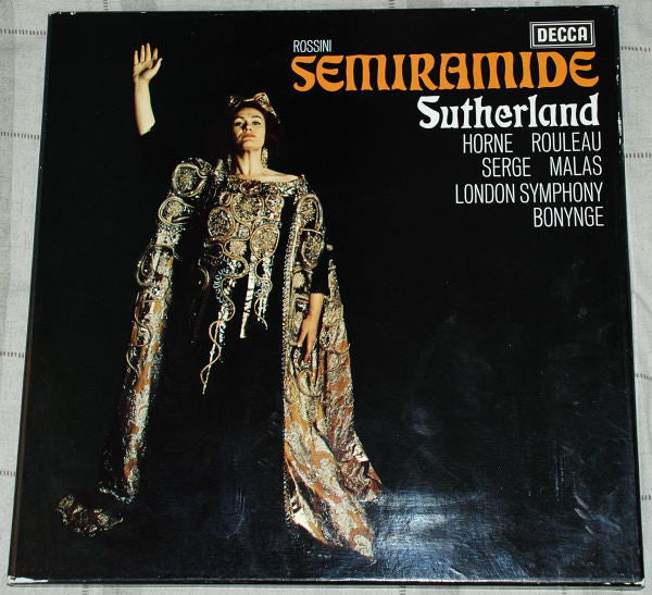 Gioacchino Rossini, Joan Sutherland, Marilyn Horne, Joseph Rouleau, John Serge, Spiro Malas, London Symphony Orchestra, Richard Bonynge : Semiramide (3xLP + Box, RE)