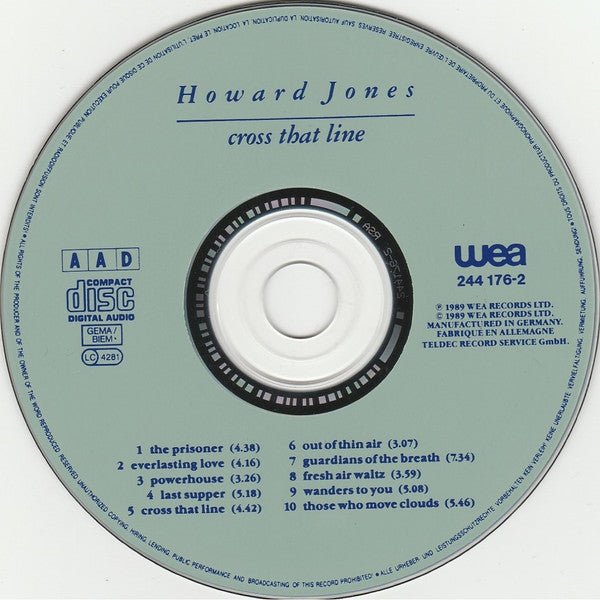 Howard Jones : Cross That Line (CD, Album)