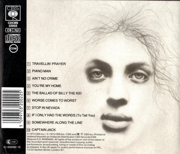 Billy Joel : Piano Man (CD, Album, RE)