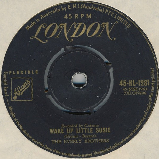 Everly Brothers : Wake Up Little Susie (7", Single)