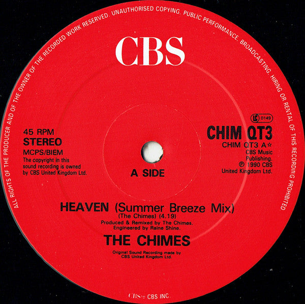The Chimes : Heaven (Summer Breeze Mix) (12", Single)