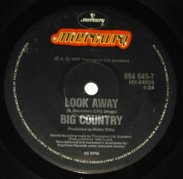 Big Country : Look Away (7", Single)