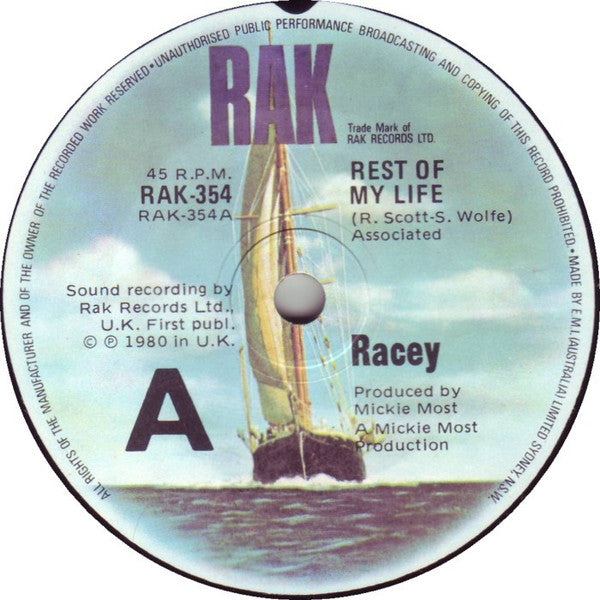 Racey : Rest Of My Life (7", Single)