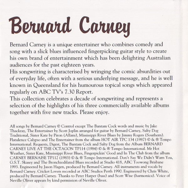 Bernard Carney : The Collection (CD, Comp, RE)