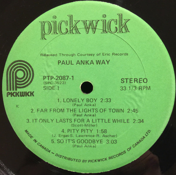 Paul Anka : Paul Anka Way (2xLP, Comp)