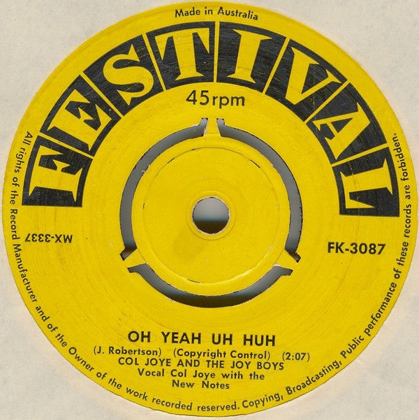 Col Joye And The Joy Boys : Oh Yeah Uh Huh / Living Doll (7", Single)
