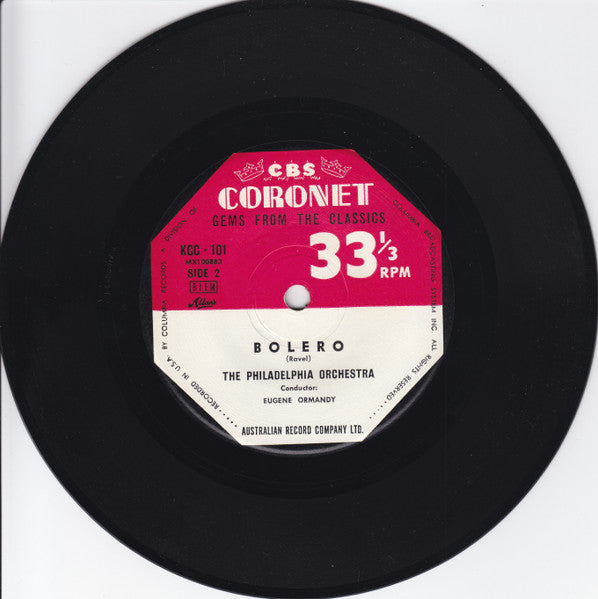 Maurice Ravel, The Philadelphia Orchestra, Eugene Ormandy : Bolero (Ravel) (7", Mono)